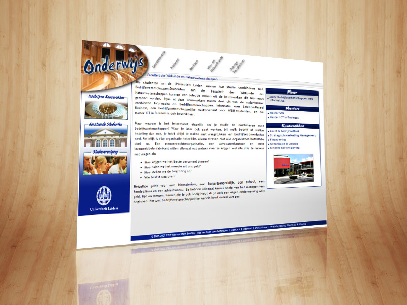 Universiteit Leiden Website Design